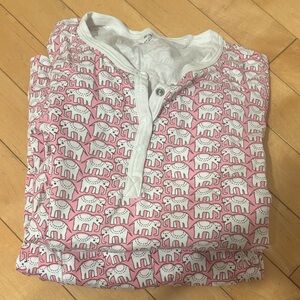 Roller Rabbit Pink Elephant Print Pajama Set
